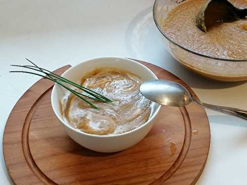 Soupe potiron châtaigne en bocal crème liquide 12% ciboulette