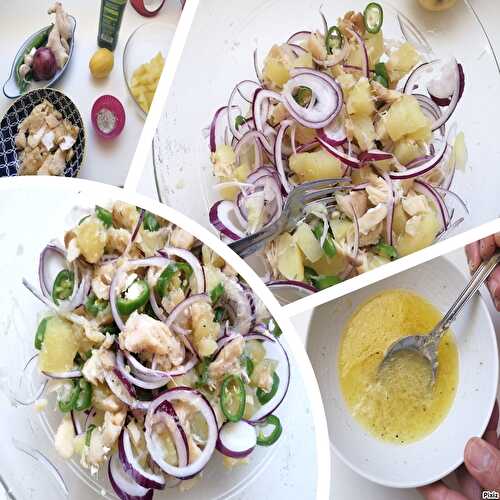 Salade de morue épicée idéale pour les repas estivaux.