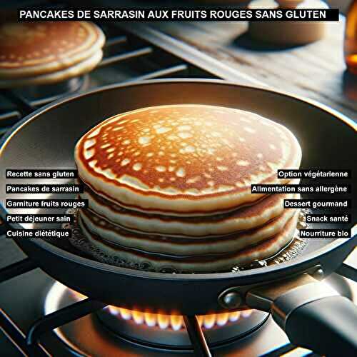 Pancakes de Sarrasin aux Fruits Rouges Sans Gluten