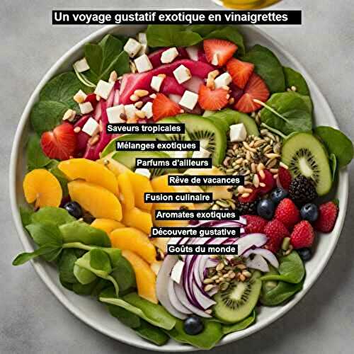 Recettes de vinaigrettes exotiques pour des salades originales