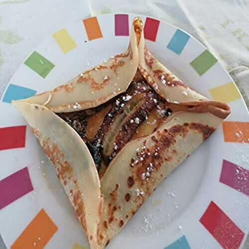 Crêpe banane caramélisée flambée au rhum blanc