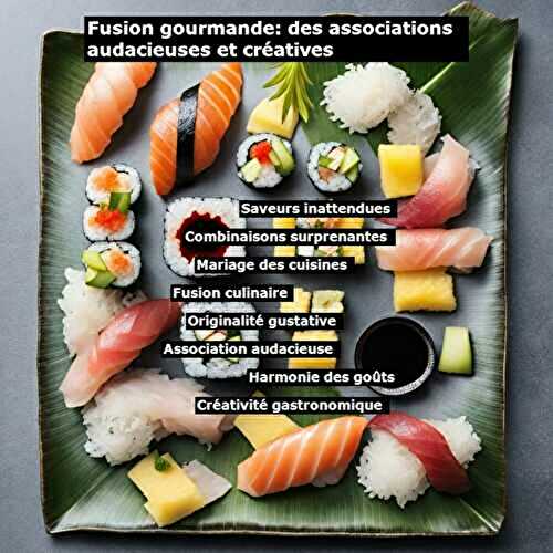 Cuisine fusion et innovante, associations surprenantes et originales