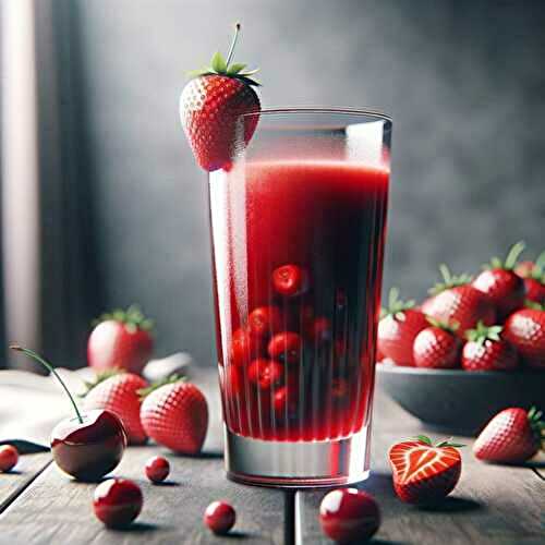 Jus de Cerise et Fraise : Un Nectar Riche en Bienfaits.