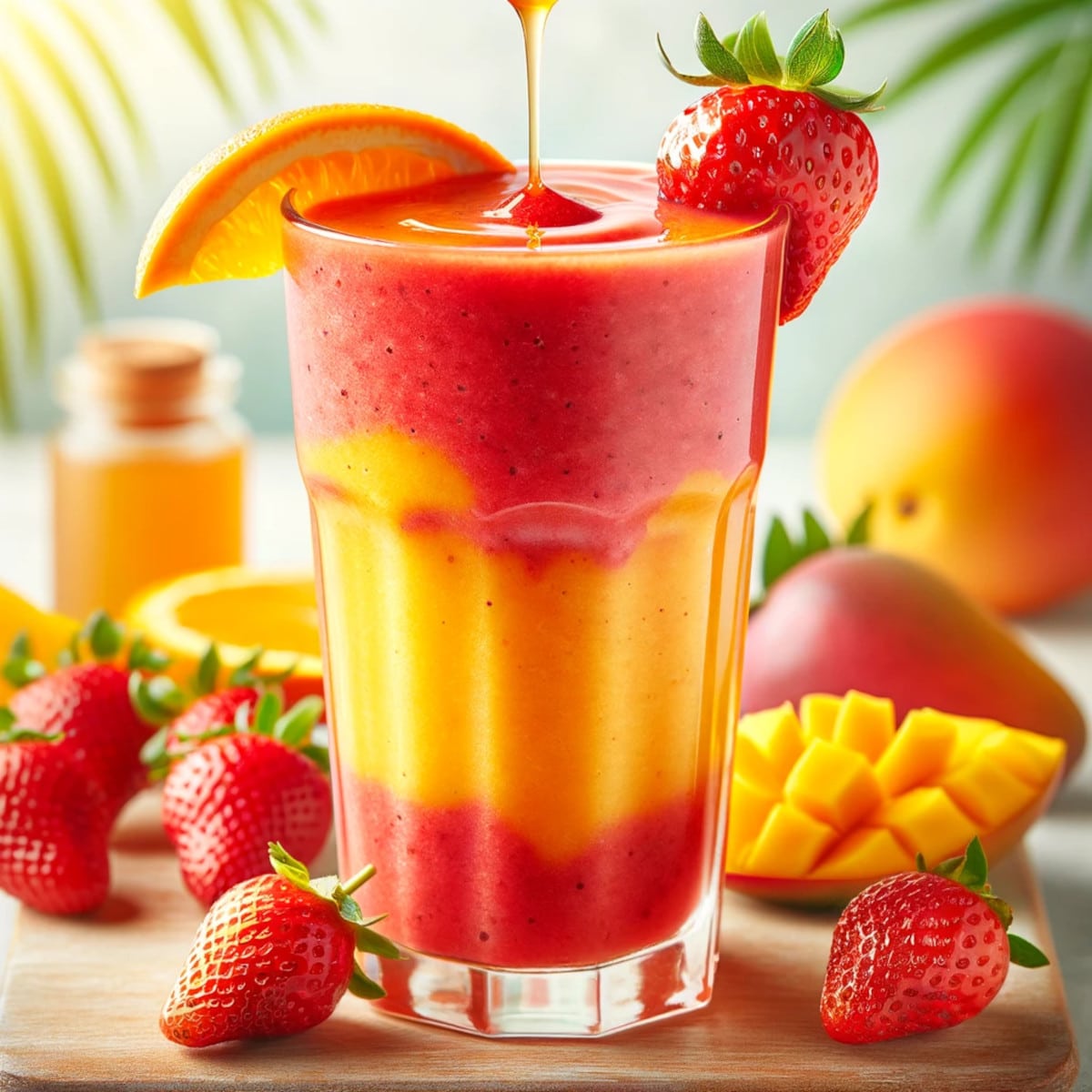 Smoothie Fraise Orange Mangue et Miel : Un Cocktail de Vitalité