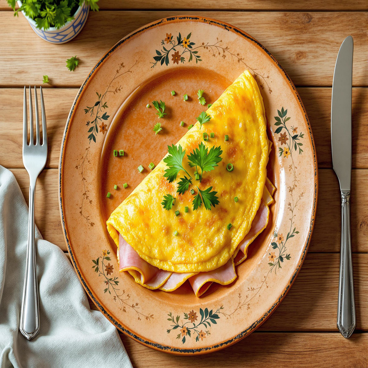 L’omelette au jambon parfaite en 10 min - moelleuse à souhait !