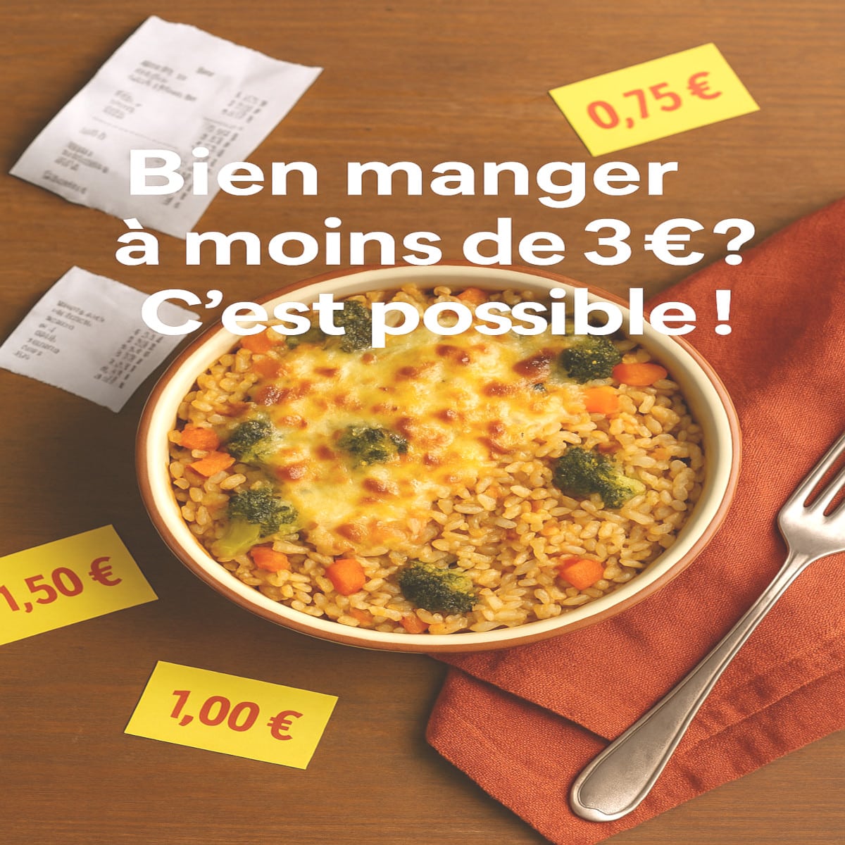 Cuisiner équilibré à moins de 3€ - le guide malin & économique