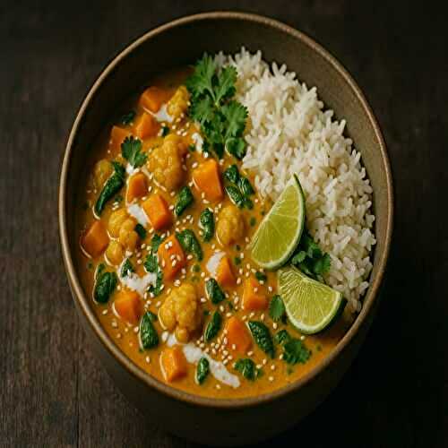 Curry de légumes végétalien irrésistible préparé en 30 minutes