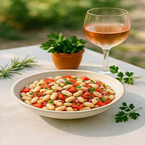 Salade de haricots blancs, tomates oignons : la fraîcheur en 15 min