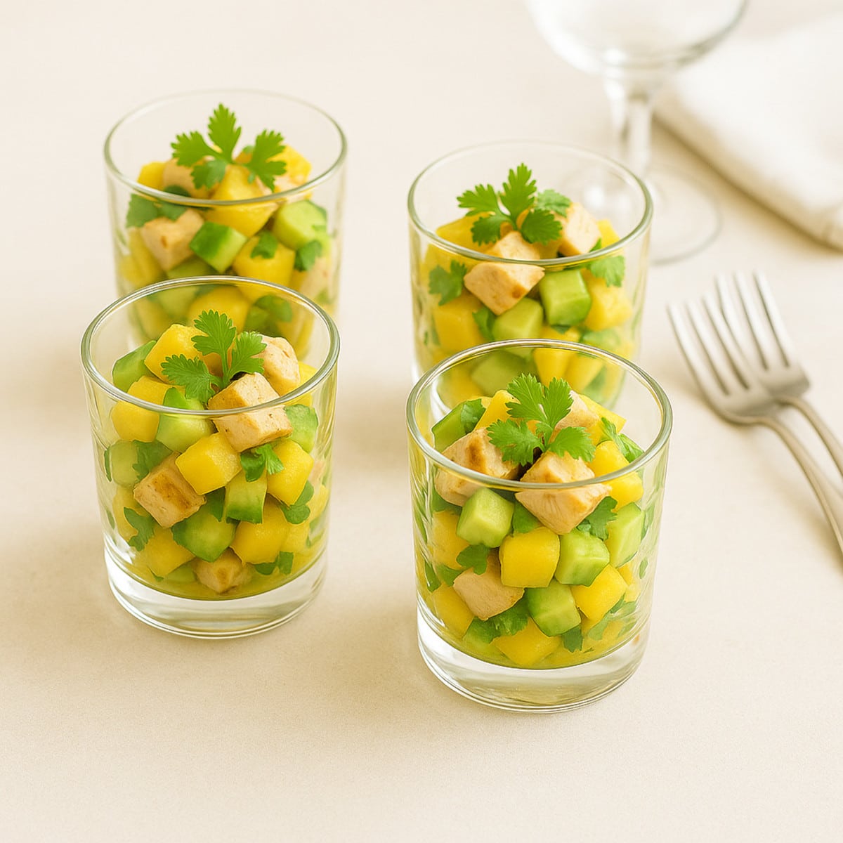 Salade de poulet froid à la mangue : fraîcheur express en 20 min !
