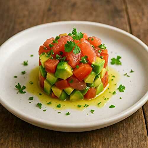 Tartare avocat tomate et pamplemousse – Recette fraîche d'été