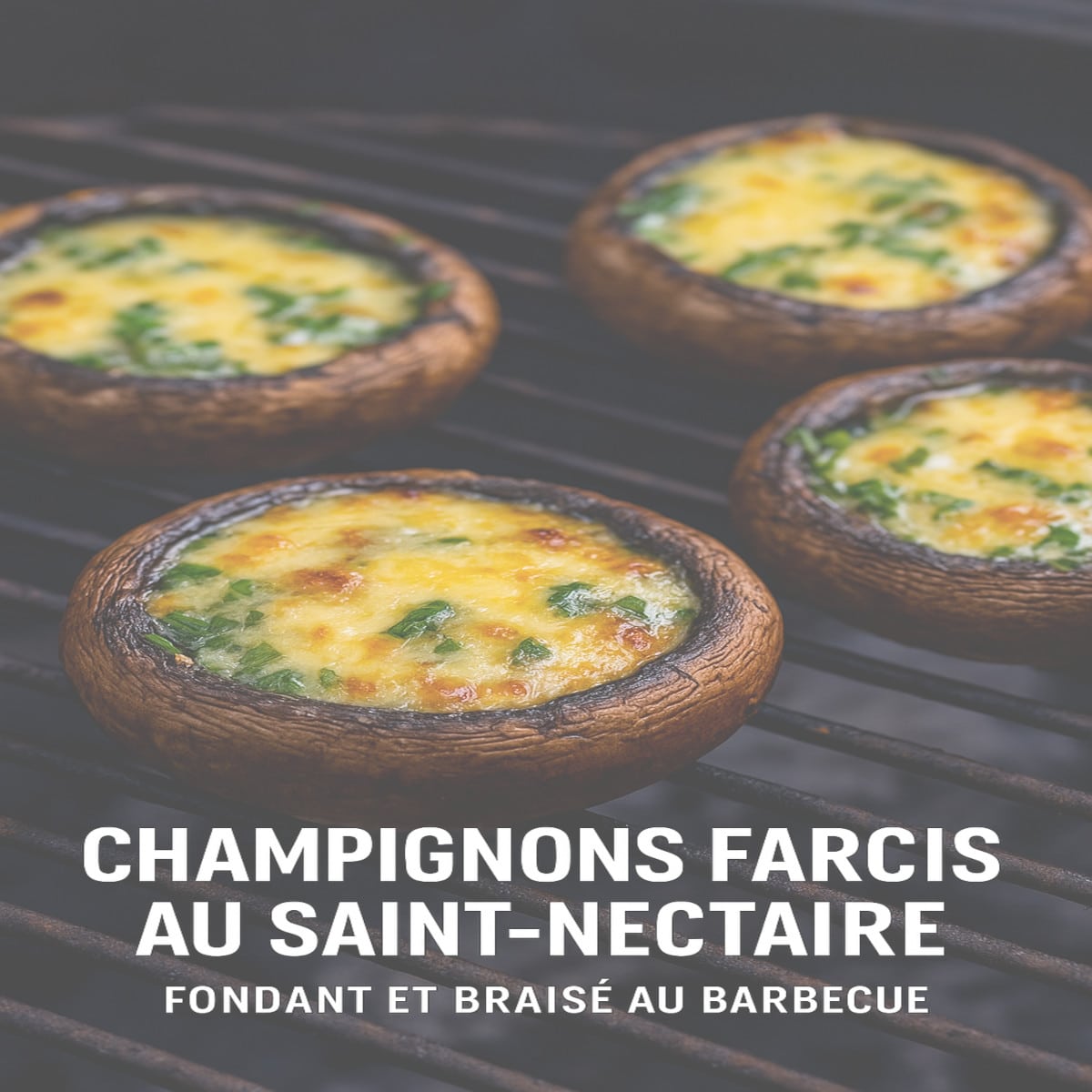 Champignons farcis au Saint-Nectaire (barbecue ou four)