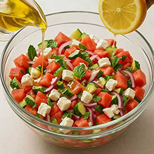 Salade pastèque feta menthe : fraîcheur sucrée-salée en 10 min