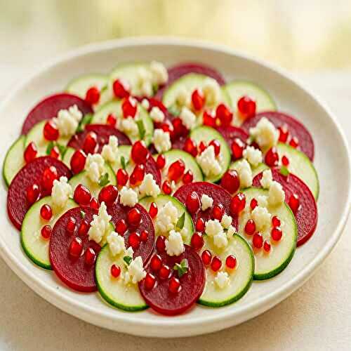 Carpaccio de betterave crue et courgette en moins de 20 minutes