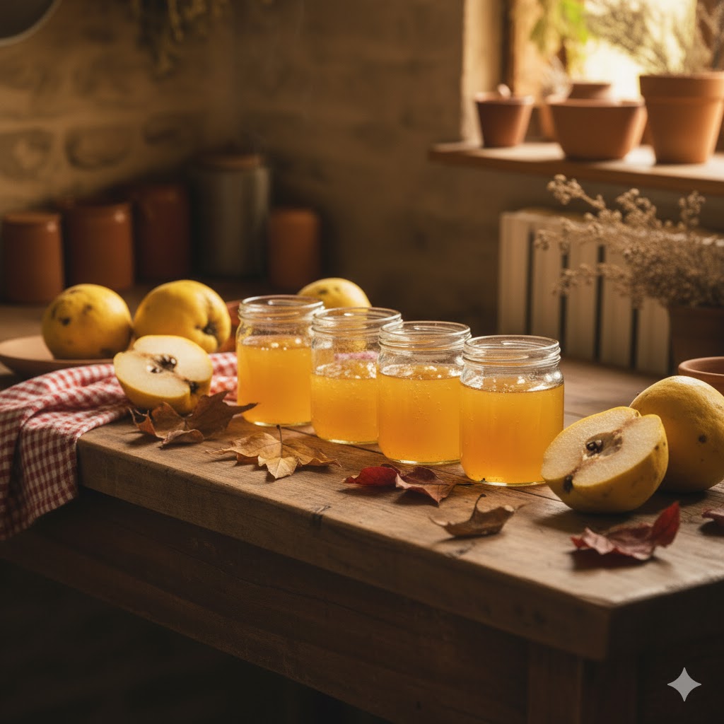 Gelée de coing dorée maison : saveur d’Automne en pot