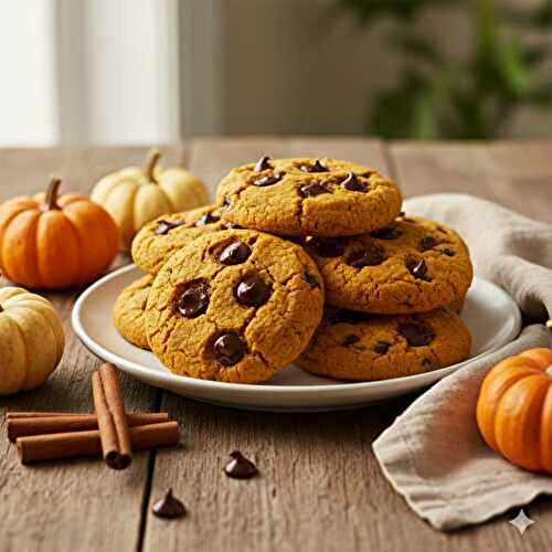 Cookies citrouille-chocolat : healthy, moelleux et végétariens