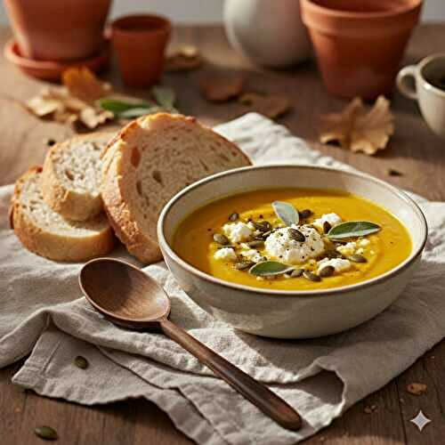 Soupe citrouille pomme de terre oignon, l’onctuosité d’automne