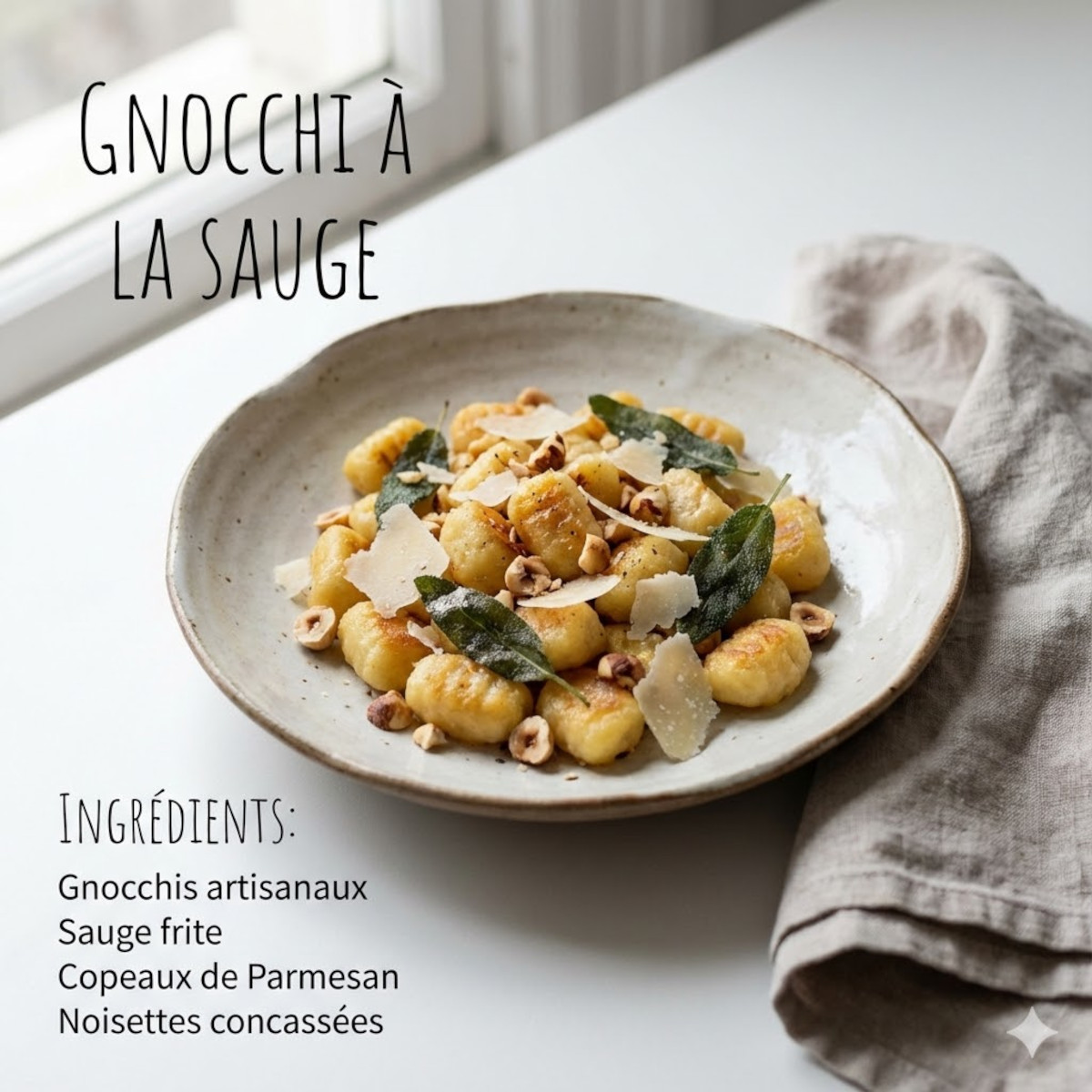 Gnocchis de courge rôtie au four (butternut ou potimarron)