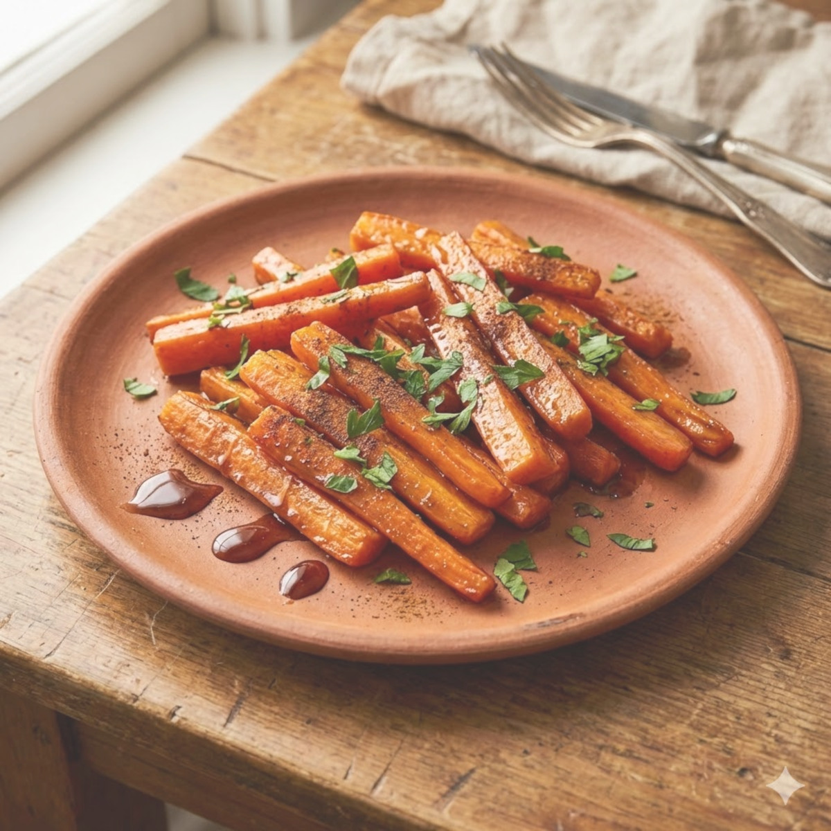 Carottes rôties miel et cannelle : fondantes & caramélisées