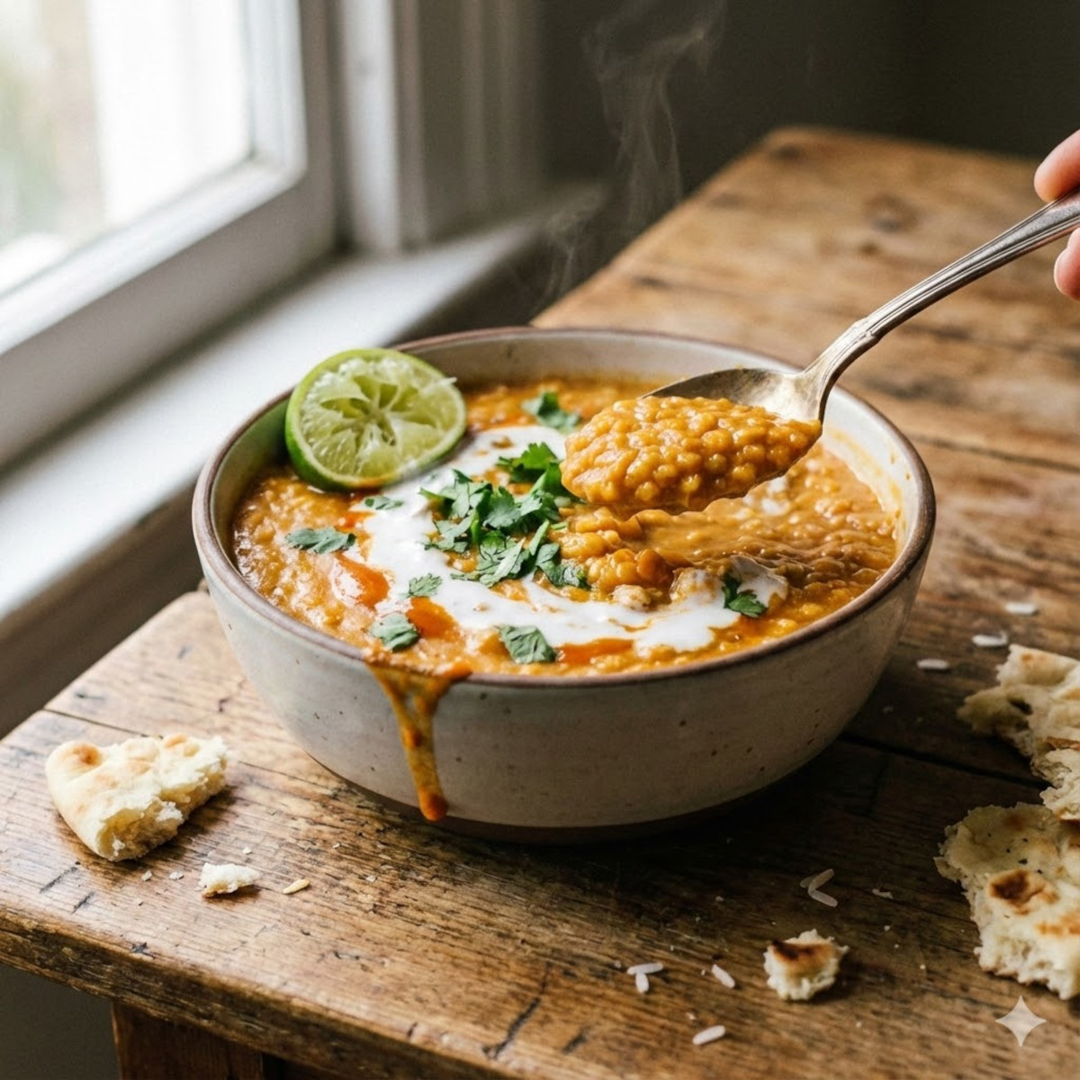 Dahl de lentilles corail : recette crémeuse & express (30 min)
