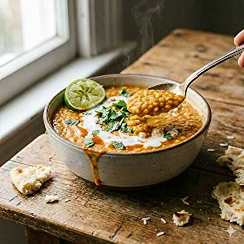 Dahl de lentilles corail : recette crémeuse & express (30 min)