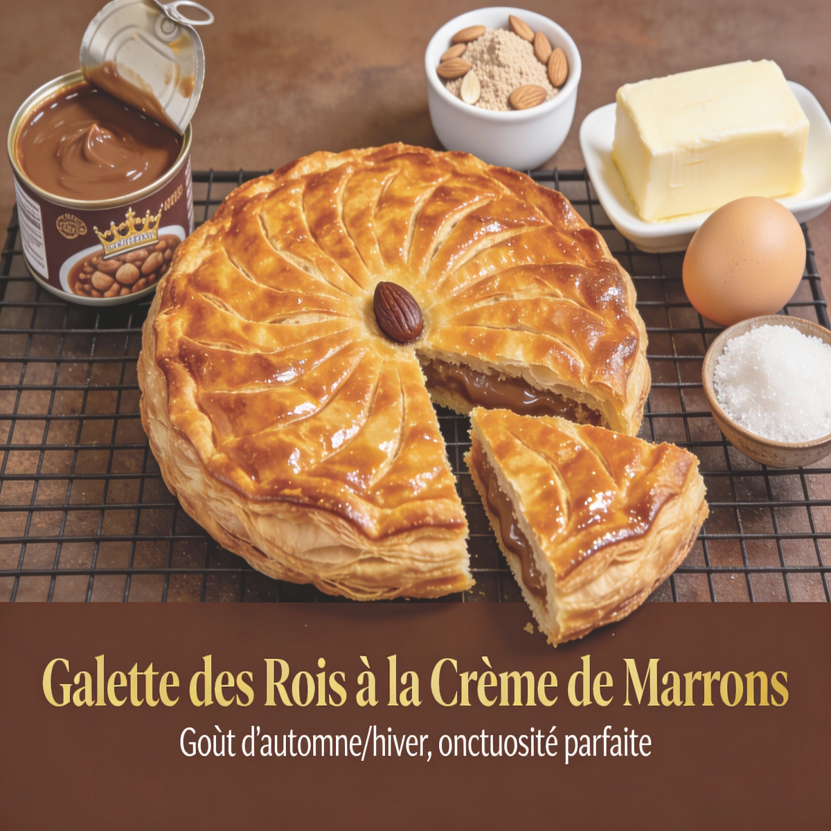 Galette des rois à la crème de marrons goût d'Automne/Hiver