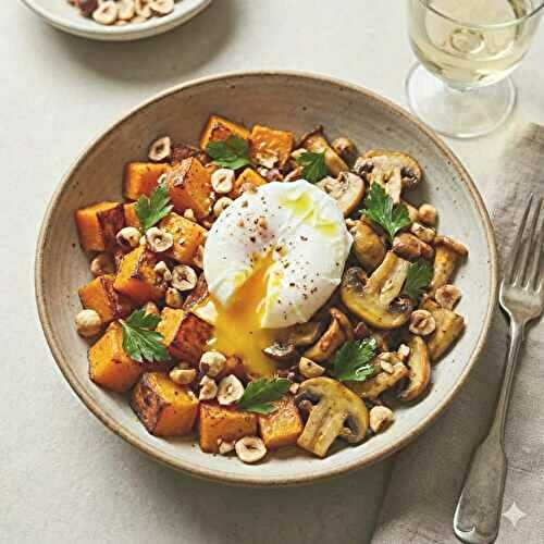 Winter bowl courge champignons : dîner cocooning prêt en 40 min