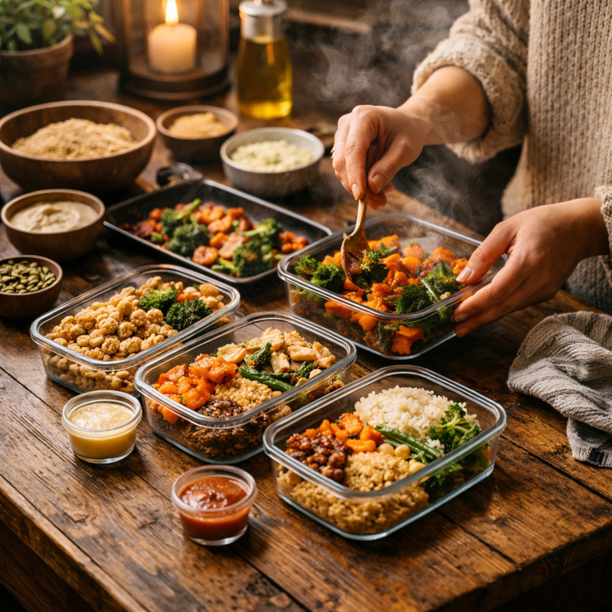 Batch cooking lunchbox d’hiver : repas maison prêts à emporter