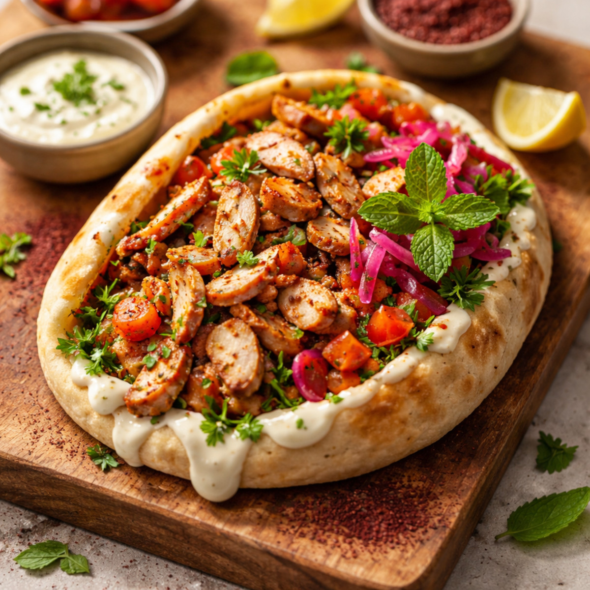 Shawarma poulet express : marinade fondante, prêt en 15 min