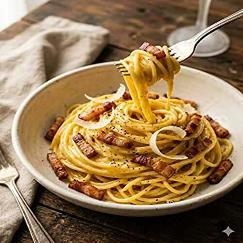 Carbonara sans crème : la vraie recette en 25 min