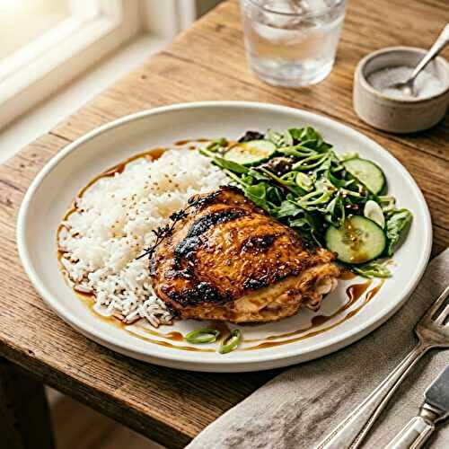 Cuisses de poulet à l'air fryer soja-miel, laquées et croustillantes