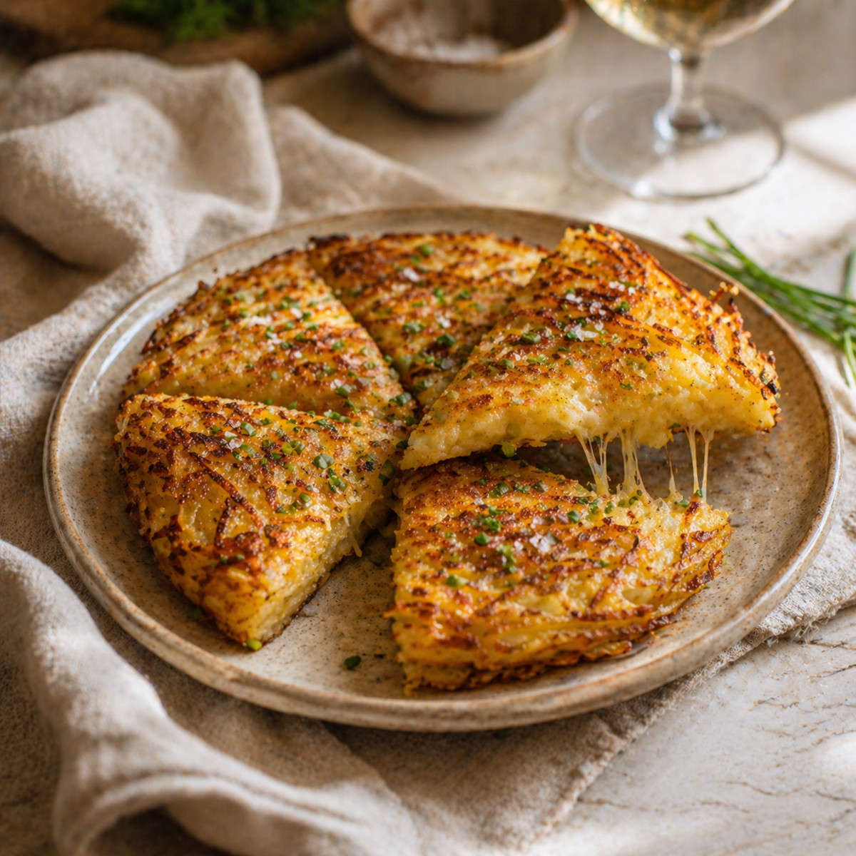 Galette pommes de terre au fromage à la poêle en 20 min