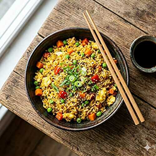 Riz sauté aux légumes et œuf : la méthode wok en 15 min