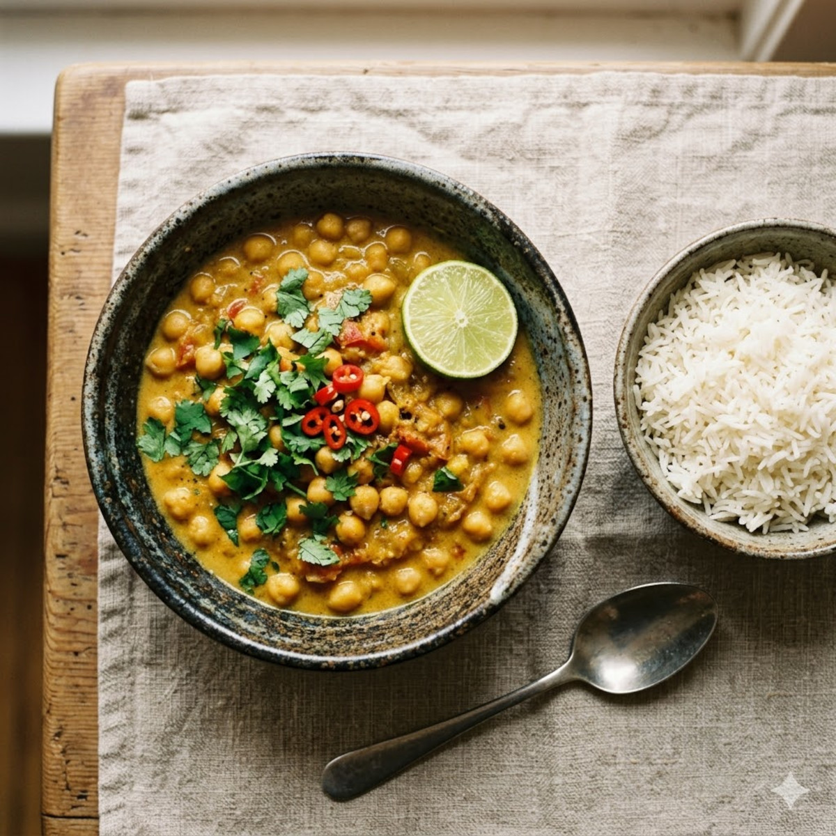 Curry de pois chiches express - prêt en 20 minutes