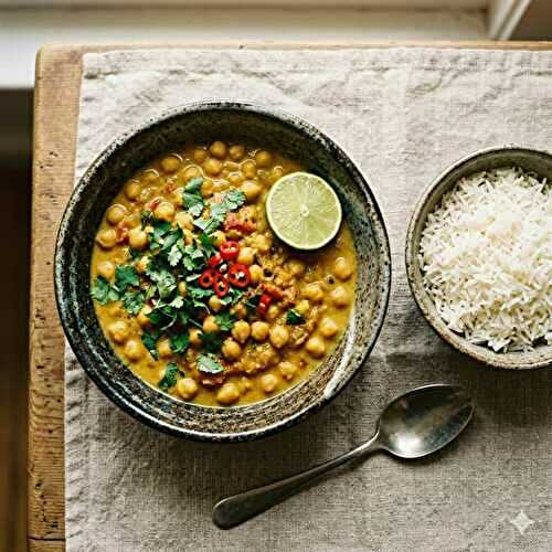Curry de pois chiches express - prêt en 20 minutes