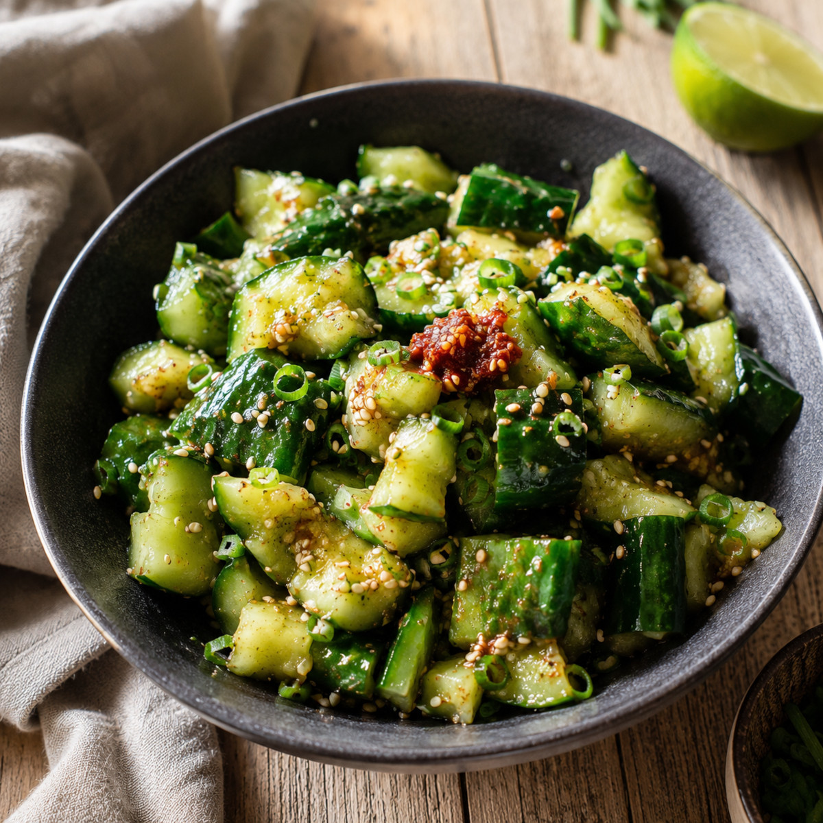 Salade de concombre créole : croquante et prête en 10 min