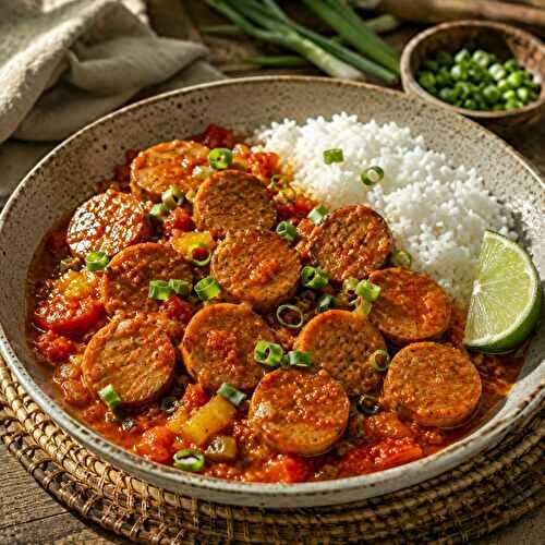 Rougail saucisse vegan : la vraie recette créole facile