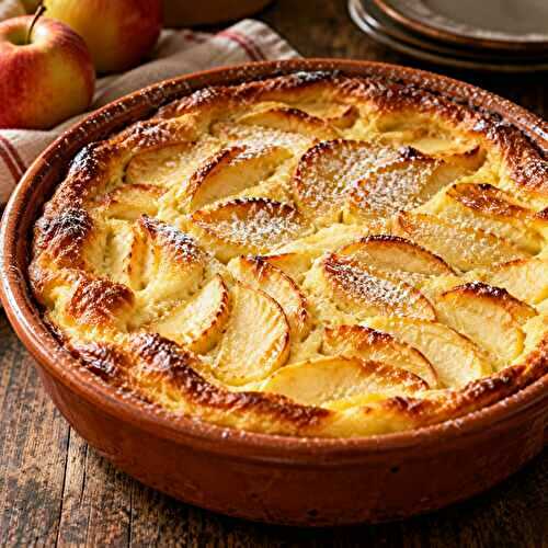 Clafoutis aux pommes facile : poêlées, rhum et vanille