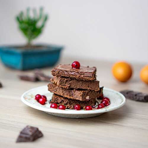 Brownie haricots rouges et chocolat (sans gluten, sans lactose)