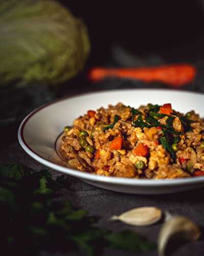 Fried rice - Riz cantonais aux légumes - Nos recettes
