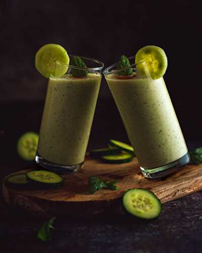 Soupe froide au concombre et à la menthe façon gaspacho