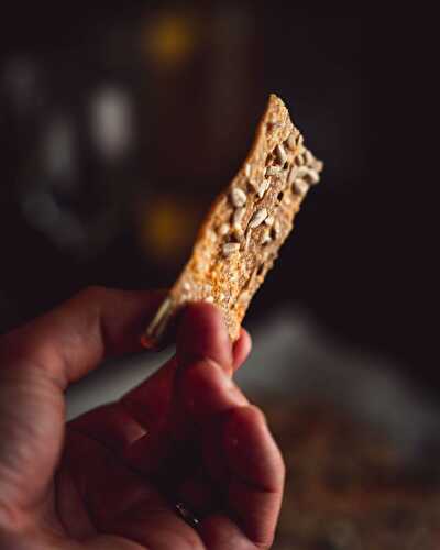 Crackers maison au levain et aux graines - Eldorami
