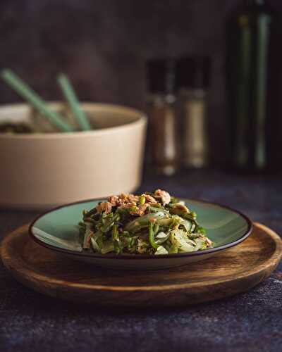 Salade de fenouil, haricot vert et thon au naturel