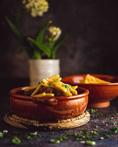 Tajine de poulet aux frites