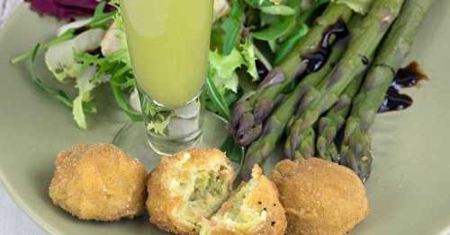 Croquettes d'asperges et saumon