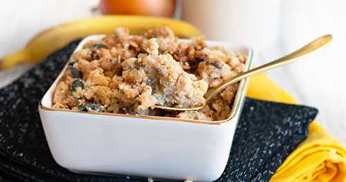 Crumble pomme banane muesli