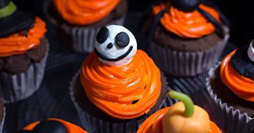 Cupcakes au chocolat d'halloween