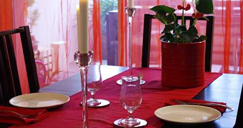 Déco de table saint valentin