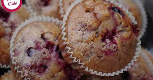 Muffins fruits rouges et chocolat blanc 