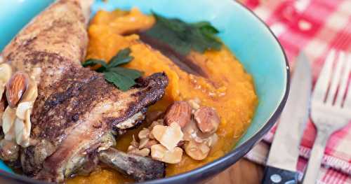 Purée courge butternut, poulet