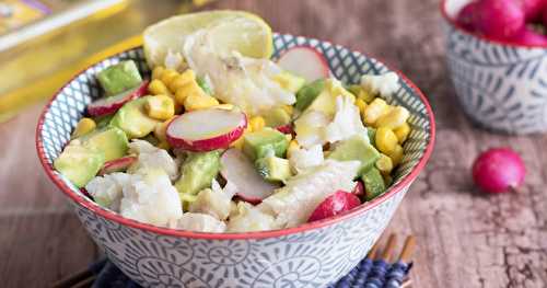 Salade merlan citron curry